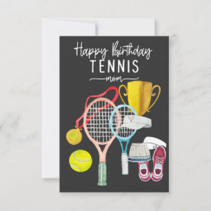 Tennis Geburtstag mit Schläger und Ball für Mama M Karte