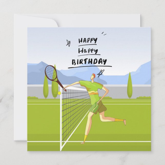Tennis Geburtstag Special Wish für Tennis Player (Vorderseite)