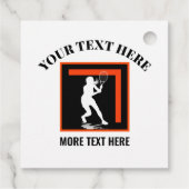 Tennis Geburtstag, Tennis Girl Player Geschenkanhänger (Rückseite)