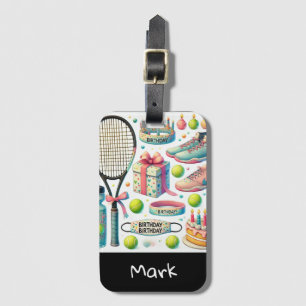 Tennis Geburtstag Themengeschenke für Spieler Gepäckanhänger