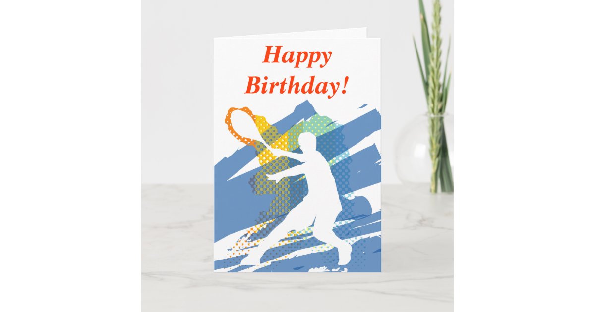 TennisGeburtstagsKarte Karte Zazzle.de