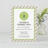 Tennis-Geburtstags-Party Einladung (Stehend Vorderseite)