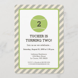 Tennis-Geburtstags-Party Einladung