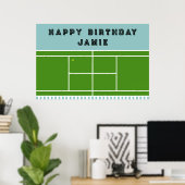 Tennis-Geburtstagsfeier Poster (Heimbüro)