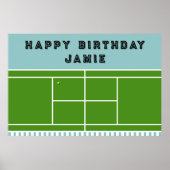 Tennis-Geburtstagsfeier Poster (Vorne)