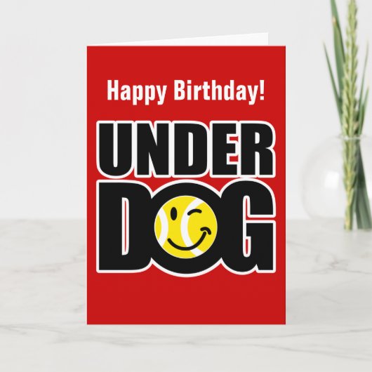 Tennis Geburtstagskarte mit lustigem Zitat Karte (Vorderseite)