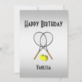 Tennis Geburtstagsparty Einladung mit UAWG (Vorderseite)