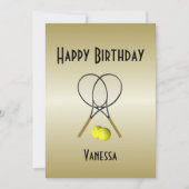 Tennis Geburtstagsparty Einladung mit UAWG (Vorderseite)