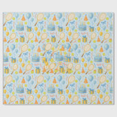 Tennis Geburtstagsparty für Tennis-Player Geschenkpapier (Flach)