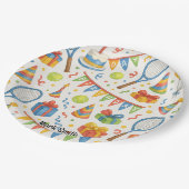 Tennis Geburtstagsparty für Tennis Player Pappteller (Schrägansicht)