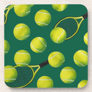 Tennis Gedicht mit Ball und Schläger Getränkeuntersetzer