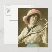 Tennis gefällig postkarte (Vorne/Hinten)