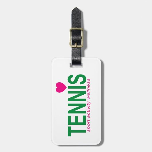 Tennis Gepäckanhänger (Vorderseite vertikal)