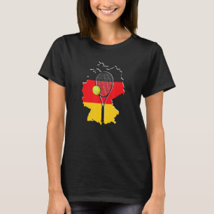 Tennis Germany Flag Court Racket Ball Tennis Playa T-Shirt