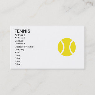 Tennis-Geschäftskarten-Vorlage Visitenkarte