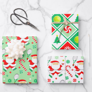 Tennis-Geschenk zur Feiertag Geschenkpapier Set