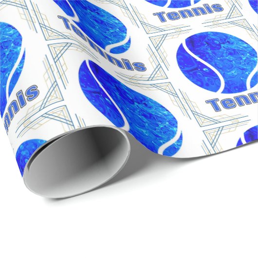 Tennis-Geschenkpapier Geschenkpapier (Rolleneckpunkt)