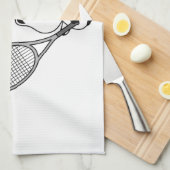 Tennis Geschirrtuch (Viertel Falte)