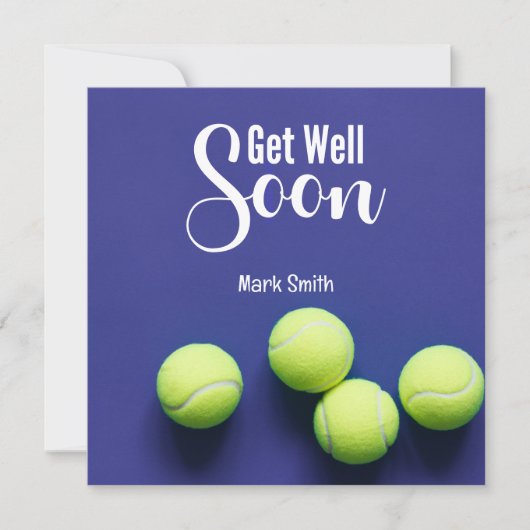 Tennis Get Well Karte (Vorderseite)