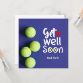 Tennis Get Well Karte (Vorderseite/Rückseite Beispiel)