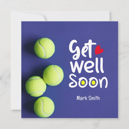 Tennis Get Well Karte (Vorderseite)