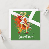 Tennis Get Well Karte (Vorderseite/Rückseite Beispiel)