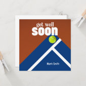 Tennis Get Well Karte (Vorderseite/Rückseite Beispiel)