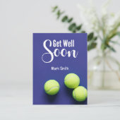 Tennis Get Well Postkarte (Stehend Vorderseite)