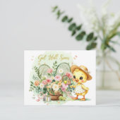 TENNIS Get well soon for Duck Lover Postkarte (Stehend Vorderseite)