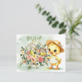 TENNIS Get well soon for Duck Lover  Postkarte (Stehend Vorderseite)