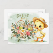 TENNIS Get well soon for Duck Lover  Postkarte (Vorne/Hinten)