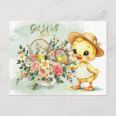 TENNIS Get well soon for Duck Lover  Postkarte (Vorderseite)