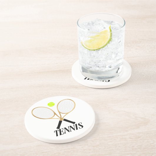 Tennis Getränkeuntersetzer (Seite)