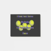 Tennis gibt meine Bälle nicht zurück, Post-it Klebezettel (Vorderseite)