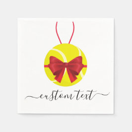 Tennis Gift Ball Weihnachts Party Custom Text Spor Serviette