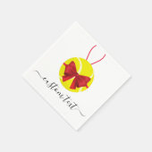 Tennis Gift Ball Weihnachts Party Custom Text Spor Serviette (Ecke)