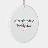 Tennis Gift for Player Doubles Partner Coach Keramik Ornament (Rechts)