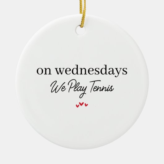 Tennis Gift for Player Doubles Partner Coach Keramik Ornament (Vorne)