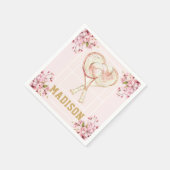 Tennis Girl Birthday Personalisiert Serviette (Ecke)