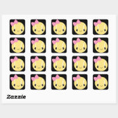 Tennis Girl Emoji Stickers (Blatt)