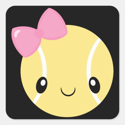 Tennis Girl Emoji Stickers (Vorderseite)