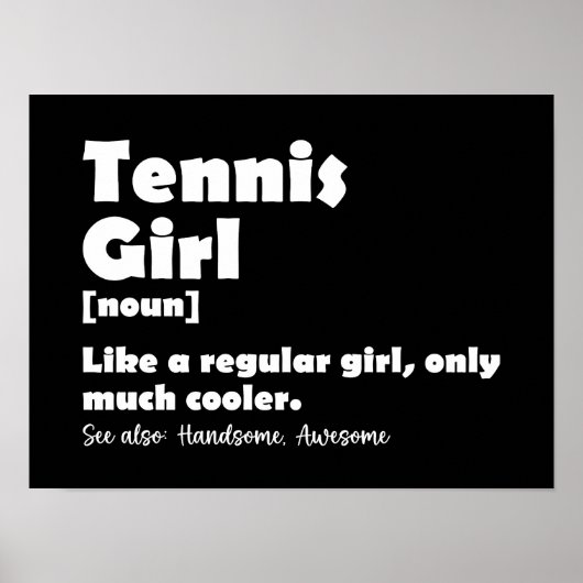 Tennis Girl Funny - Tennis Lover Poster (Vorne)