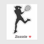 Tennis Girl Player - Spielplatz Aufkleber (Blatt)