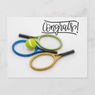 Tennis Glückwunsch an den Spieler    Postkarte