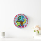 Tennis-Gnome Runde Wanduhr (Zuhause)