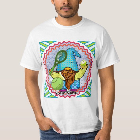 Tennis-Gnome T-Shirt (Vorderseite)