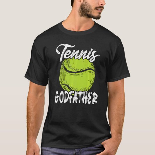 Tennis Godvater Männer Familienmatte Set Tennis Ba T-Shirt (Vorderseite)