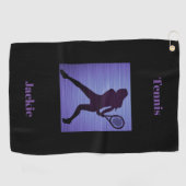 Tennis Golf Handtuch mit ihrem Namen (Horizontal)