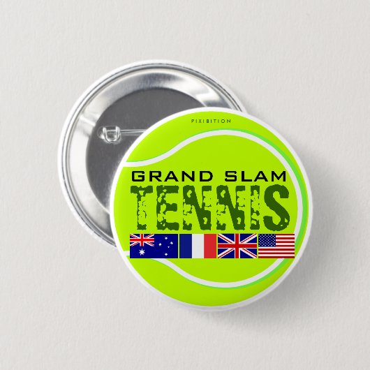 Tennis-Grand Slam-Knopf Button (Vorne & Hinten)