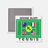 Tennis Grand Slam Magnet (Vorderseite/Rückseite)